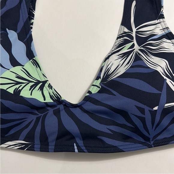 Roxy Medium Top Bikini PT Beach Classics Bralette Mood Indigo Seaside Tropic NWT - Picture 8 of 12